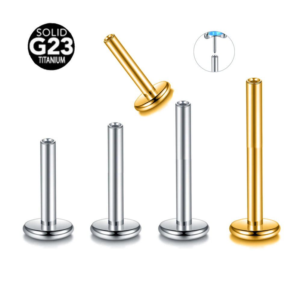 Body Jewelry Threadless - 10szt/Lot ASTM F136 G23 Titanium Threadless