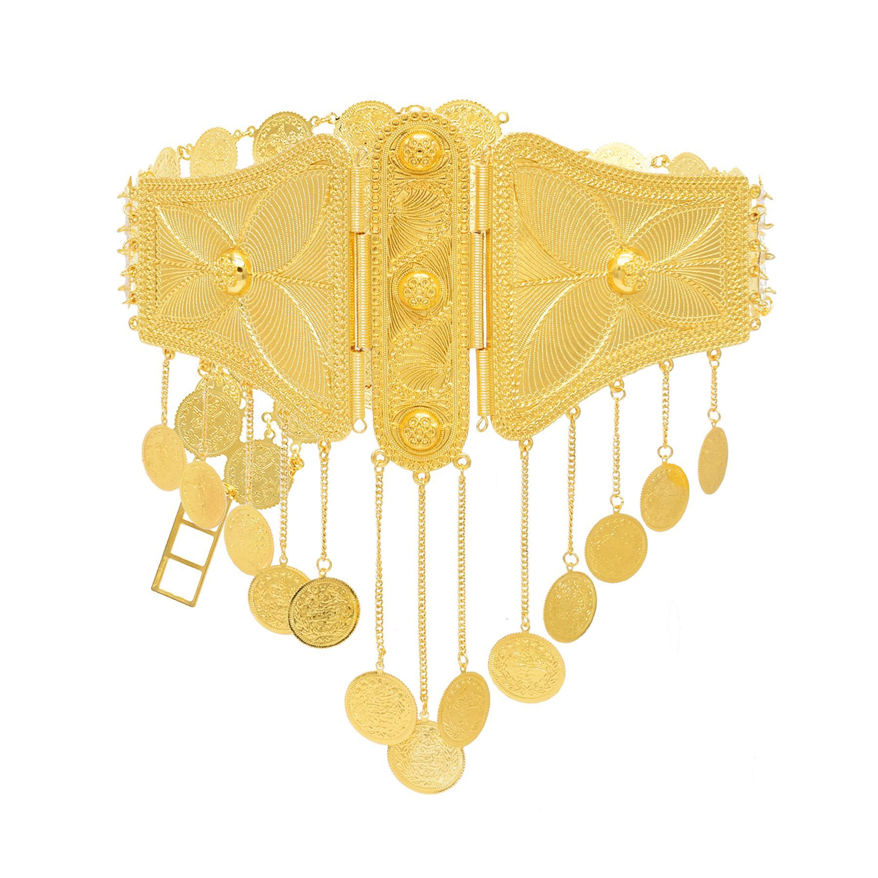 Body Jewelry Dubai - Popodion nowy dubajski 24K pozłacany pas