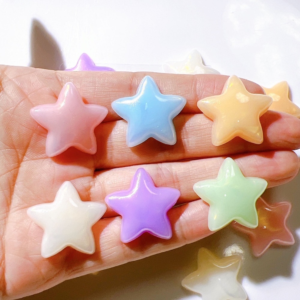 Star Flat Back - 10 szt. Mini Kawaii Urocze Gwiazdki