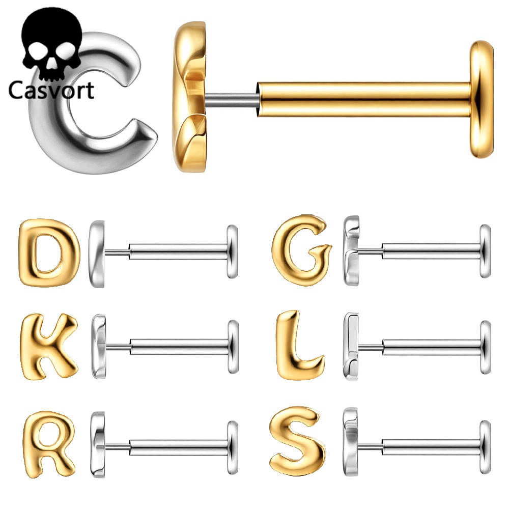 Body Jewelry Threadless - Casvort 1 szt. Tytanowe kolczyki z