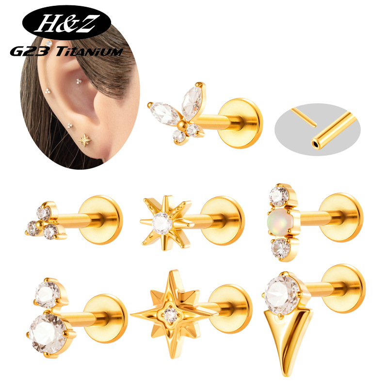1 szt. Tytanowy kolczyk G23 16 – Body Jewelry Threadless recenzja i cena