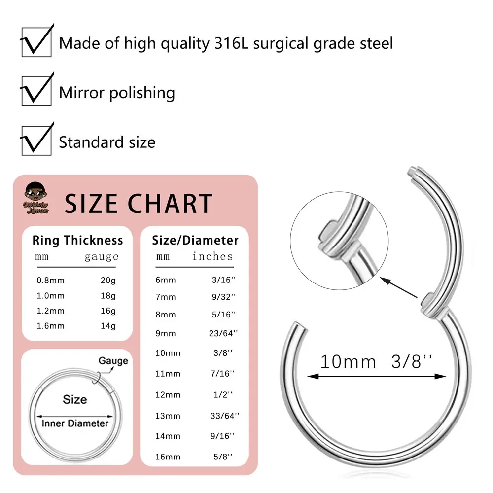 10 sztuk stal nierdzewna 316L  – Body Jewelry Quality recenzja i cena