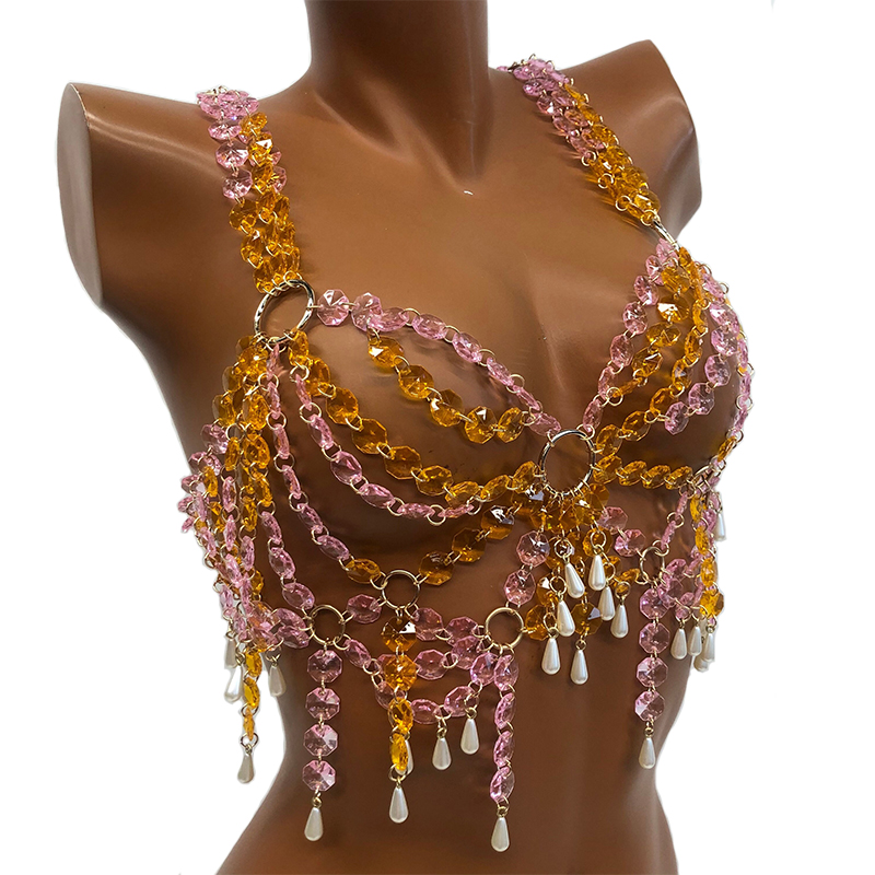 Nowość 2026 Festiwal Y2K Damsk – Body Jewelry Bra recenzja i cena