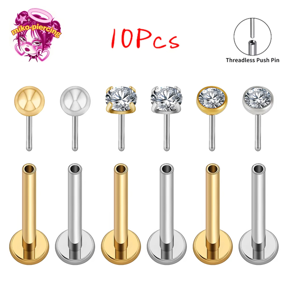 10 szt. Tytan ASTM F136 20G/18 – Body Jewelry Threadless recenzja i cena
