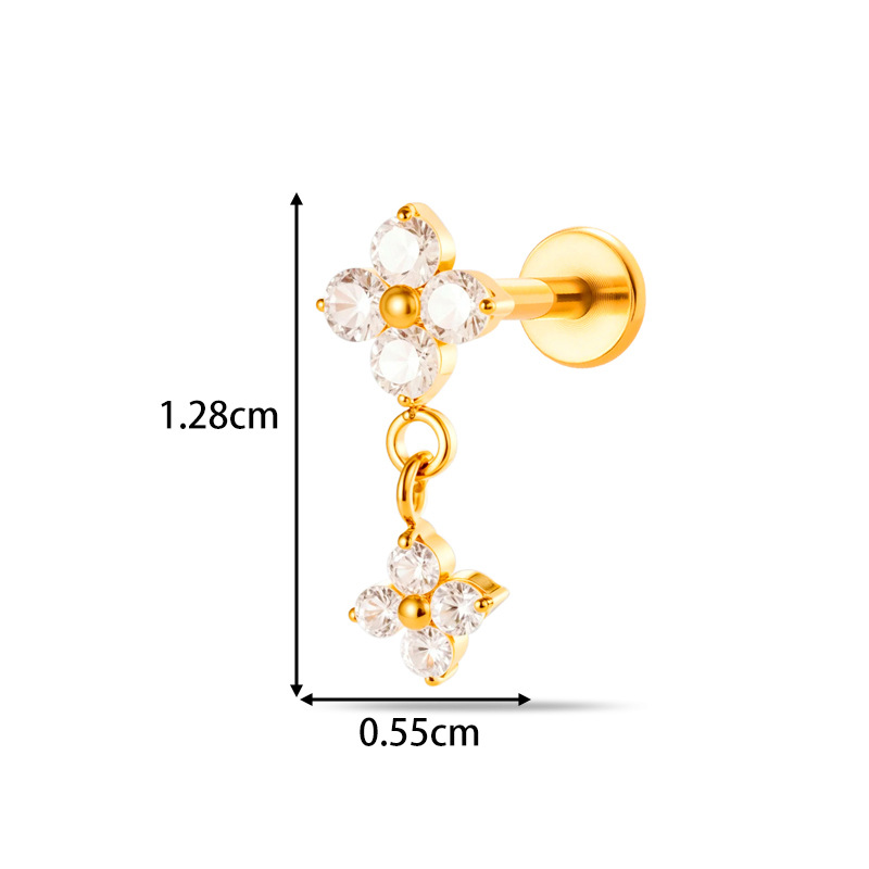 1 szt. Tytanowy kolczyk labret – Body Jewelry Threadless recenzja i cena