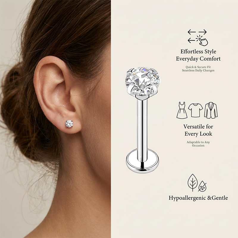 Kolczyki do nosa, przegrody no – Body Jewelry Threadless recenzja i cena